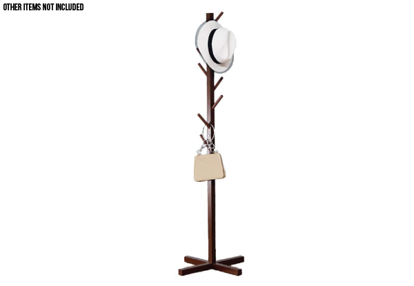 Wooden Coat Stand - Two Colours Available & Option for Two