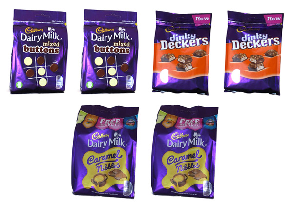 Two-Pack of Cadbury Chocolate Treat Pouches - Three Flavours Available