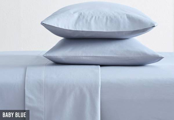 Organic Cotton 300TC Sheet Set - Available in Eight Colours & 10 Sizes