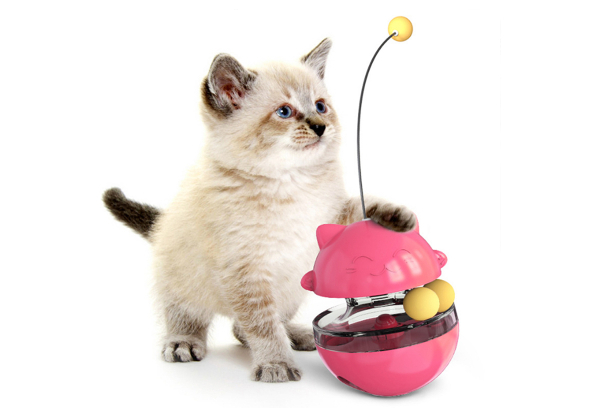 Cat Treat Dispenser Toy Ball - Available in Four Colours & Option for Two-Pack