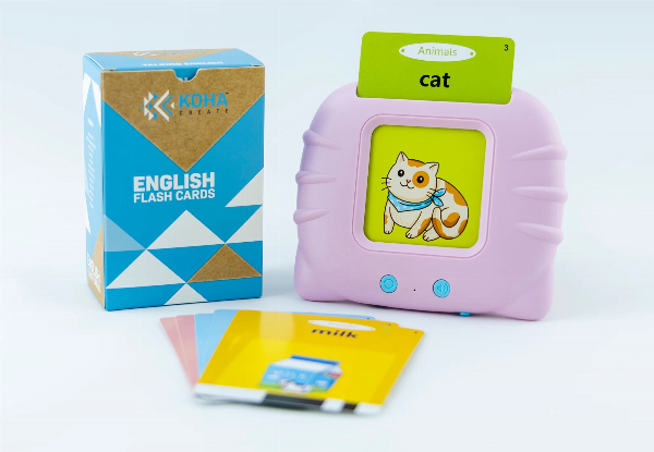 Language Flash Card Reader - Available in Maori or English, Two Colours & Option for Two-Pack