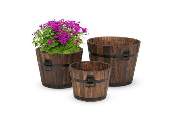 Barrel Planter Set of Three