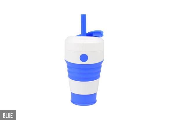 450ml Coffee Cup with Straw - Four Colours Available