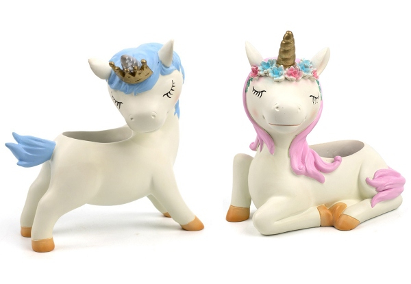 Unicorn Plant Pot - Two Colours Available & Option for Two-Pack