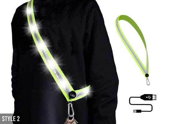 Reflective LED Belt with Three Light Modes - Available in Two Styles & Option for Two-Piece