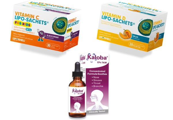 Lipo Vitamin C & D Sachets - Option for Kaloba Upper Respiratory Chest & Immune Support