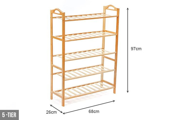 From $35 for a Bamboo Shoe Rack - Two Options