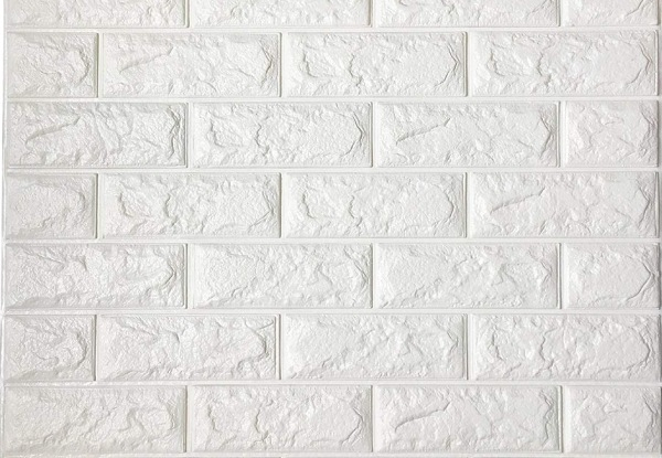 Two-Pack, 10MM thick Brick Panel Wallpaper Sticker Sheets - Options for Five or 10 Packs & Two Colours Available