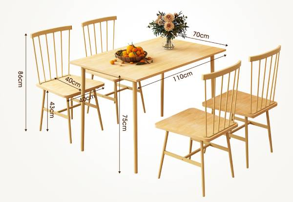 Five-Piece Dining Table & Chairs Set - Two Styles Available