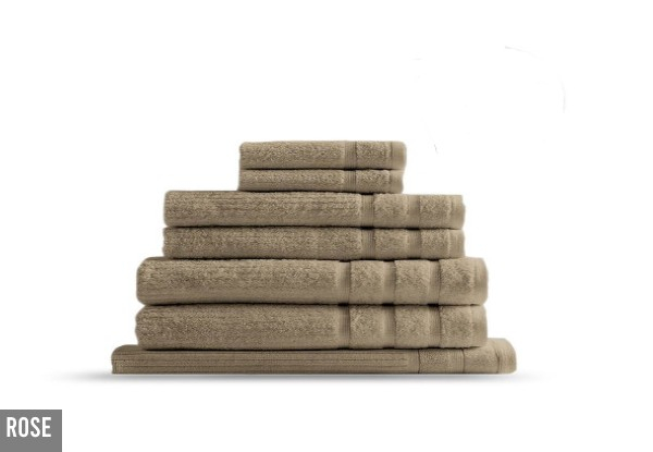 Royal Comfort Eden Egyptian Cotton 600GSM Seven Piece Luxury Bath Towels Set - Six Colours Available