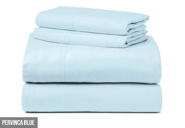 Canningvale Flannelette Sheet Sets incl. Free Nationwide Delivery - Four Colours & Five Sizes Available