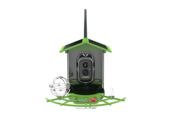 Solar-Powered AI Recognition Bird Feeder with 2K HD Camera