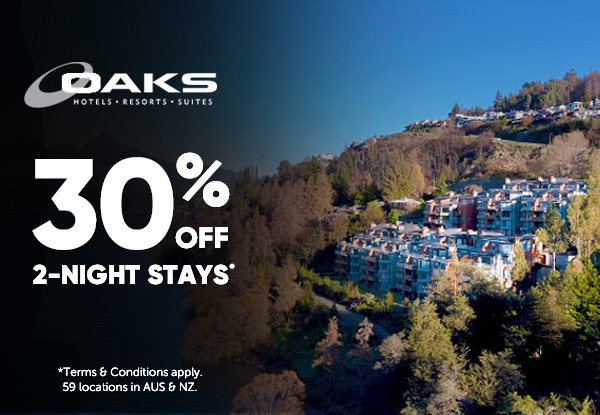 Oaks Hotels Resorts & Suites Click Frenzy Offer - Stay 2 Nights, Save 30%