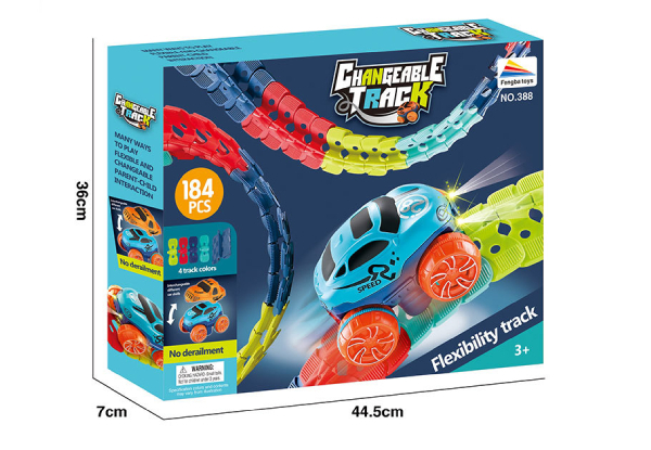 184-Piece Kids Race Car Track