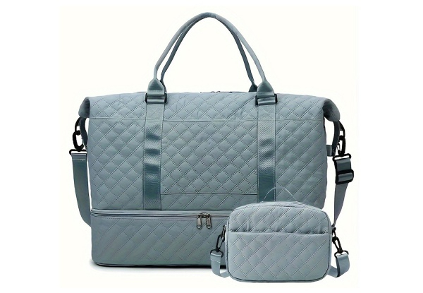 Two-Piece Travel Duffel Bag Set - Available in Three Colours & Option for Two Sets