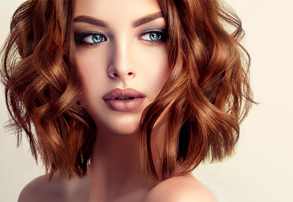 Full Head Global Colour or Half Head of Foils incl. Style Cut & Straighten or Blow Wave Finish