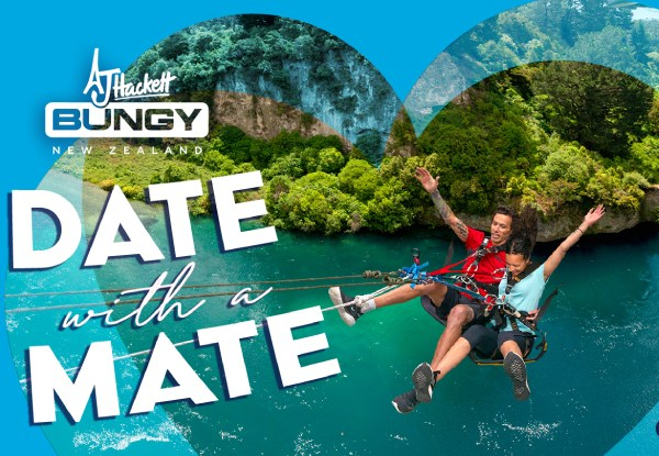 Valentine's Package for Two People incl. Tandem Taupō Swing with AJ Hackett Bungy Taupō, 30-Minute Aqua Trike with Taupō Pedal Boats & Grazing Platter from The Good Graze Co