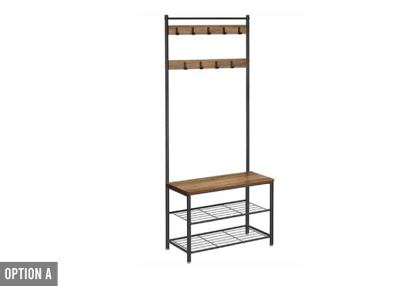 Vasagle Wooden Coat Rack with Shelves Range - Two Options Available