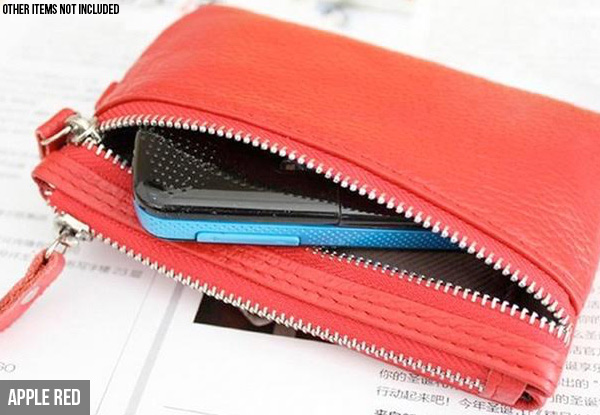 Leather Look Zippered Wallet - Ten Colours Available with Free Delivery