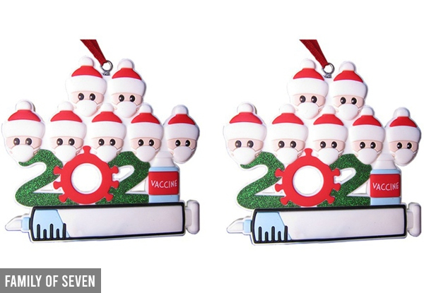 Two-Pack of Personalised Christmas Tree Ornaments - Six Styles Available & Option for Four-Pack