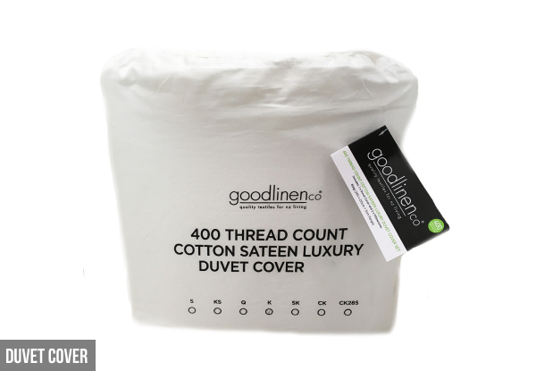 Goodlinen 400-Thread Count 100% Cotton  Flat sheet or Duvet Cover - Ten Options Available
