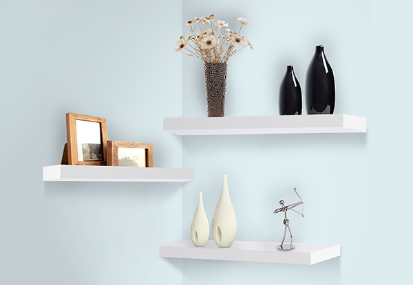 Three-Piece Wall Floating Shelf Set - Two Colours Available