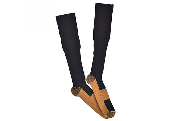 Five-Pack of Copper Infused Compression Socks with Free Metro Delivery