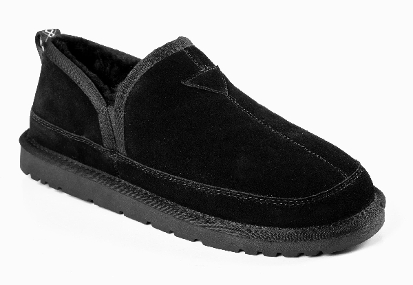 Ozwear Ugg Slippers Premium Sheepskin Men's Alder Suede - Two Colours & Seven Sizes Available