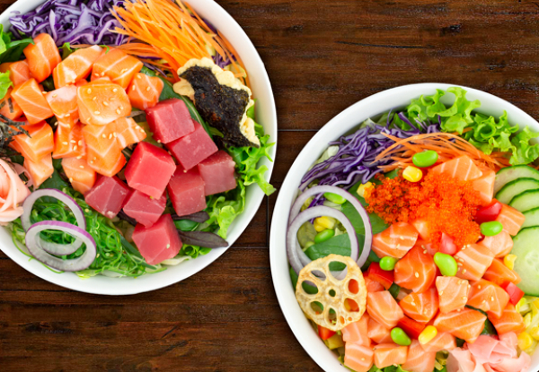 Any Two Designer Poke Bowls for Two People at EntX Mall Seven Days
