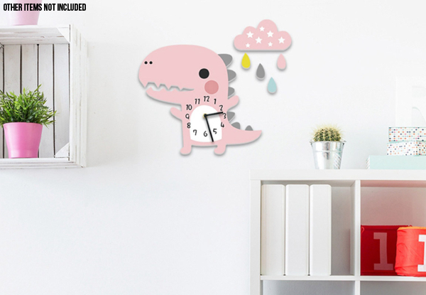 Cute Cartoon Kids DIY Silent Wall Clock - Three Designs Available