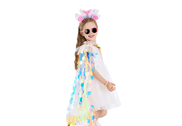 Nine-Piece Mermaid Princess Dress-Up Cape Kit - Option for Two Kits