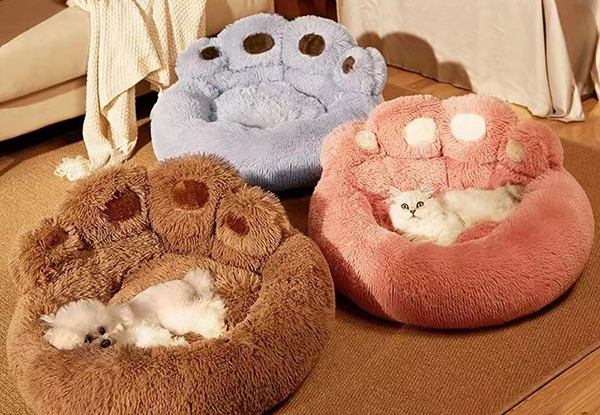 Paw Shape Pet Bed - Three Colours & Five Sizes Available