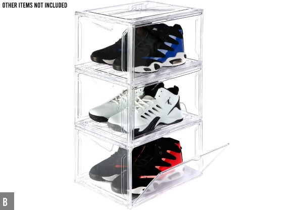Two-Pack Shoe Display Boxes - Two Options Available