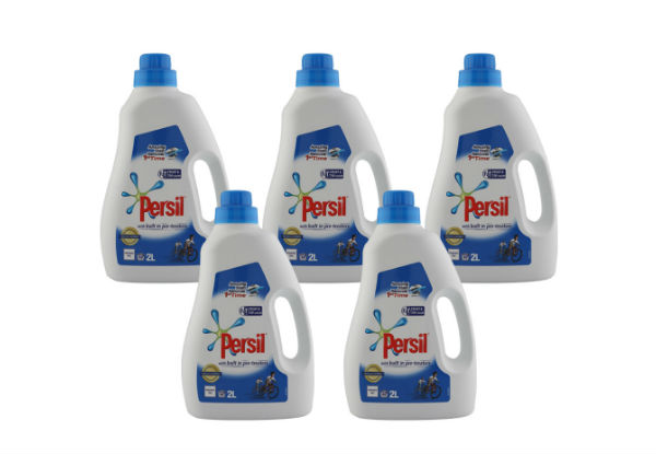 Five-Pack of Persil Laundry Liquid 2L - Active Clean