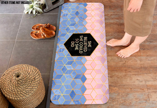 Non-Slip PU Leather Floor Mat - Four Colours & Two Sizes Available