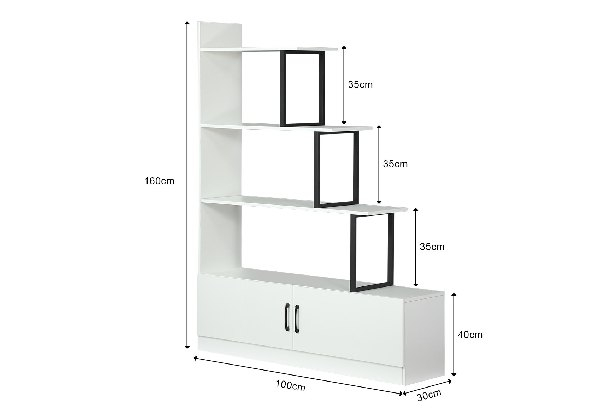 Five-Tier Ladder Bookshelf