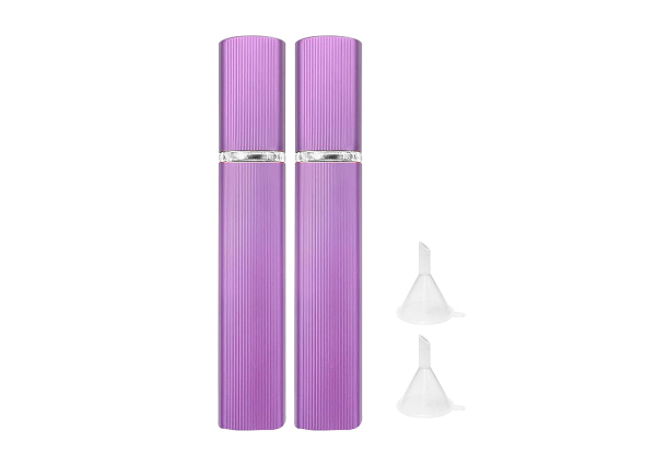 Two-Piece 12ml Refillable Perfume Spray Bottle Set - Available in Five Colours & Option for Two Sets