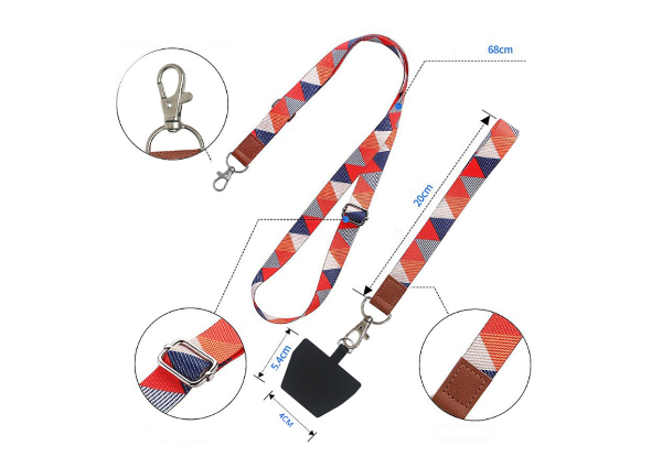 Two-Piece Universal Mobile Phone Lanyard - Available in Three Colours
