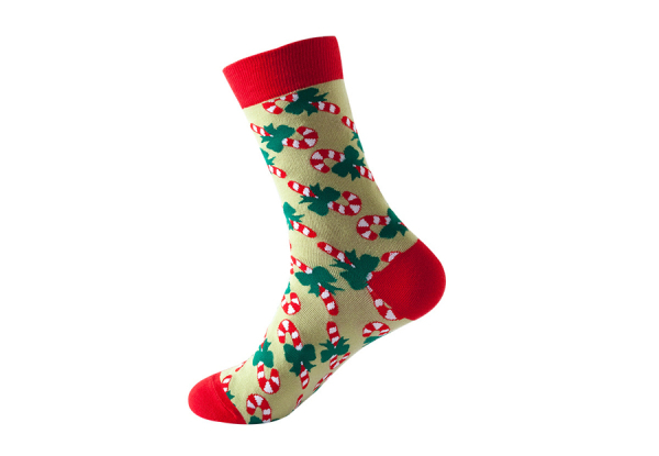 Five-Pair Christmas Print Socks