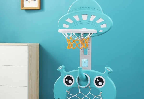 Five-in-One Kids Basketball Hoop Stand Set