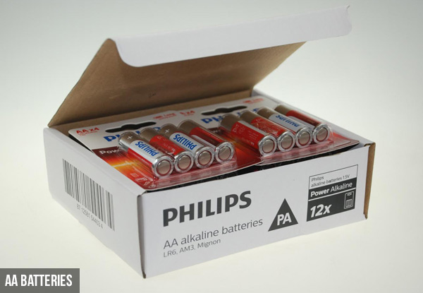48 Alkaline Philips Batteries - Options for AA or AAA, or Both Available (Essential Item)
