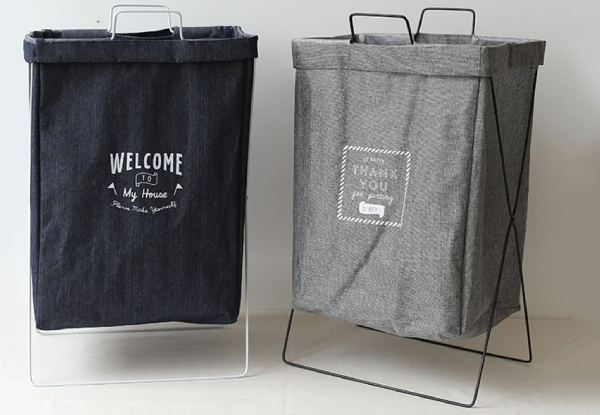 Folding Laundry Basket incl. Stand - Two Colours Available with Free Delivery
