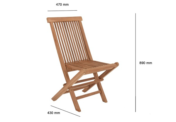 Two-Piece Teak Folding Chair