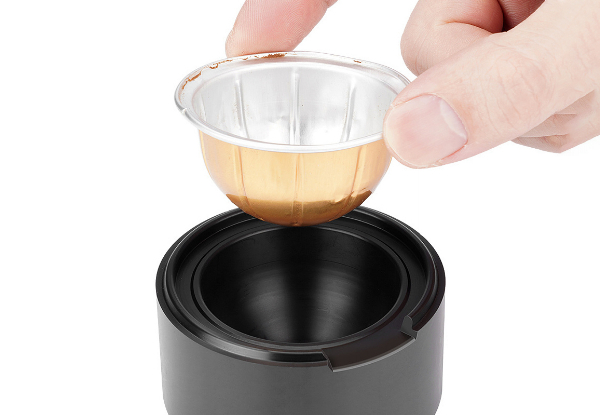 Reusable Coffee Capsule Refill Kit Incl. 50-Piece Foil Lids Compatible with Vertuo Pods