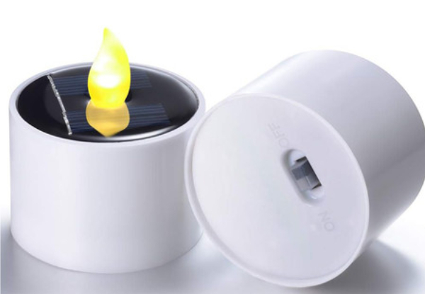 Six-Piece Outdoor Tea Lights with Dusk to Dawn Sensor