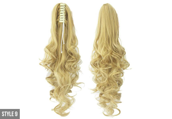 Clip-in Ponytail Hair Extensions - Nine Styles Available with Free Delivery