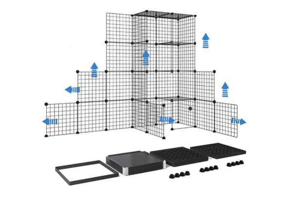 Four-Tier DIY Metal Cat Enclosure Cage