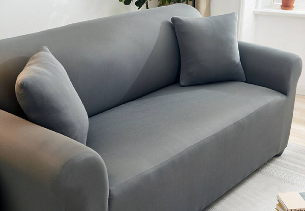Solid Colour One-Seater Sofa Cover 90-140cm - Two Colours Available