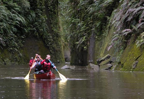 Three-Day Canoe Safari Down The Whanganui River for One Adult incl. Experienced Guide, Overnight Camping, Bridge to Nowhere Walk & All Meals - Multiple Dates & Child Options Available