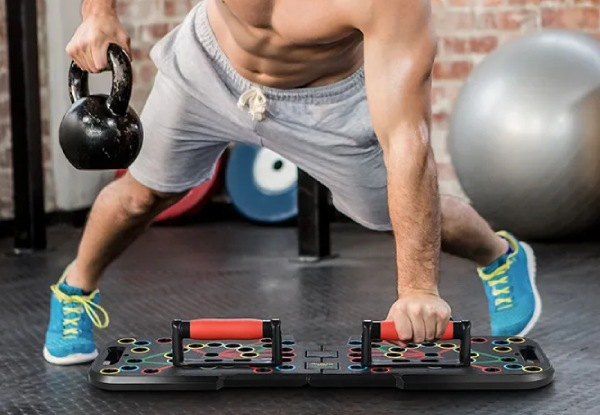 Foldable Push-Up Board with Counter Bar Handles